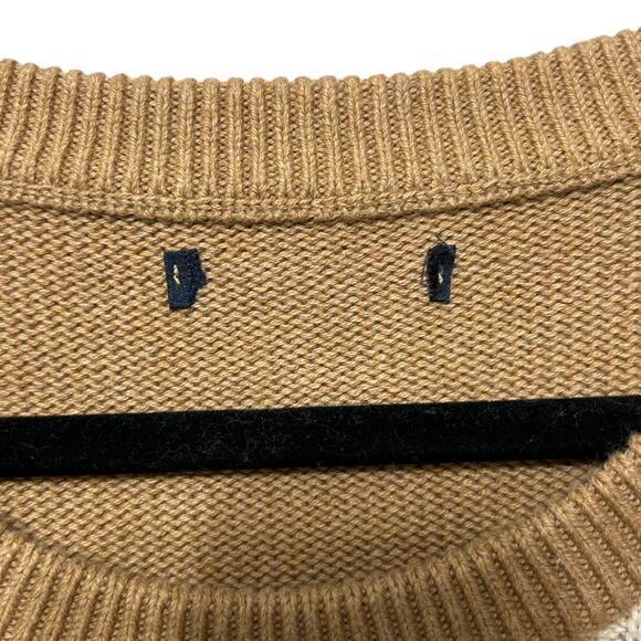 Tommy Hilfiger Cableknit Striped Pullover Sweater Women's Sz M Tan Multi - Picture 4 of 8